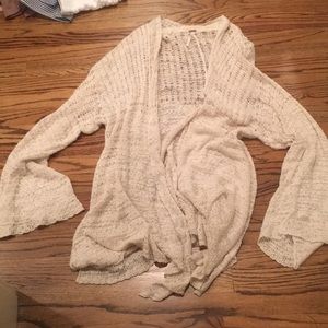 Free People cream cardigan sweater